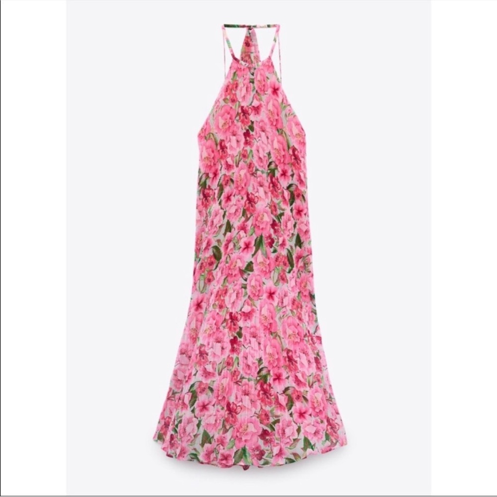 Zara pleated floral dress